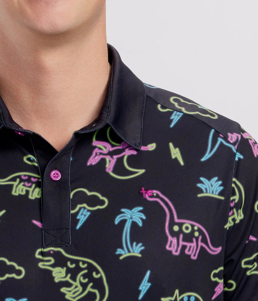 The Glowing Dino Golf Shirt