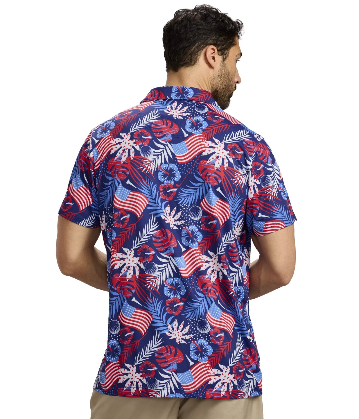 The Flags & Floral Golf Shirt