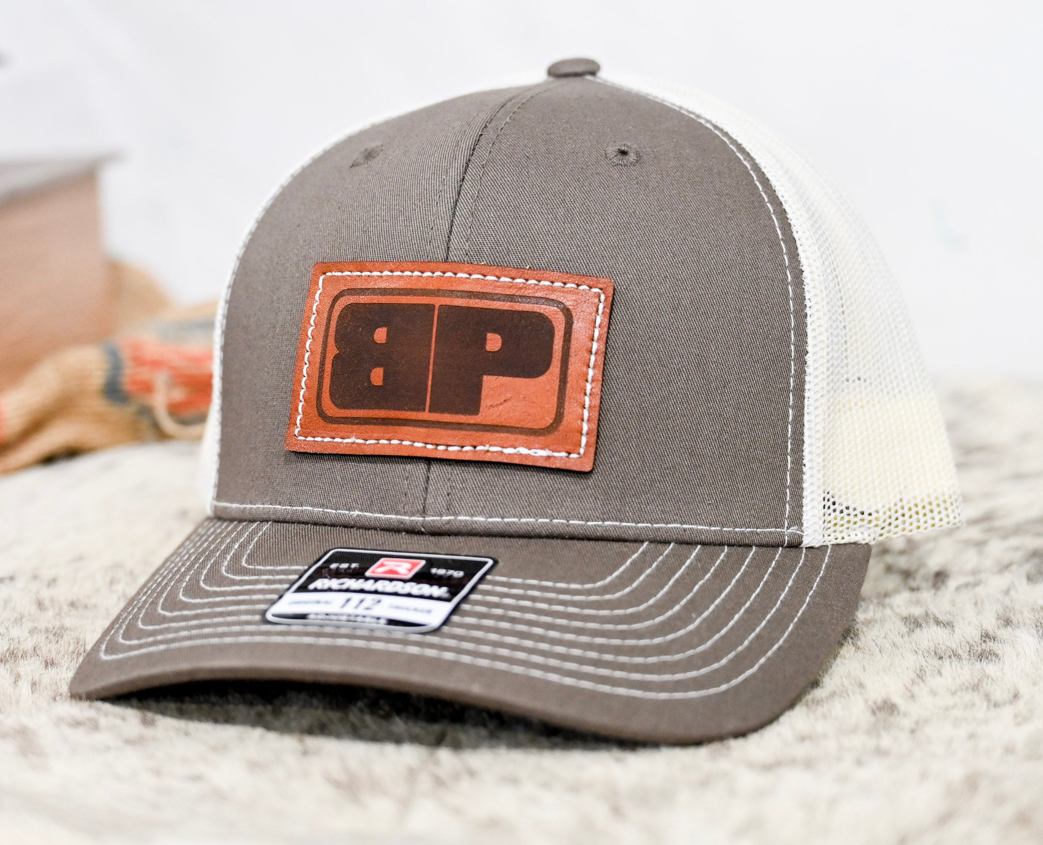 BP Leather Large Patch Hat