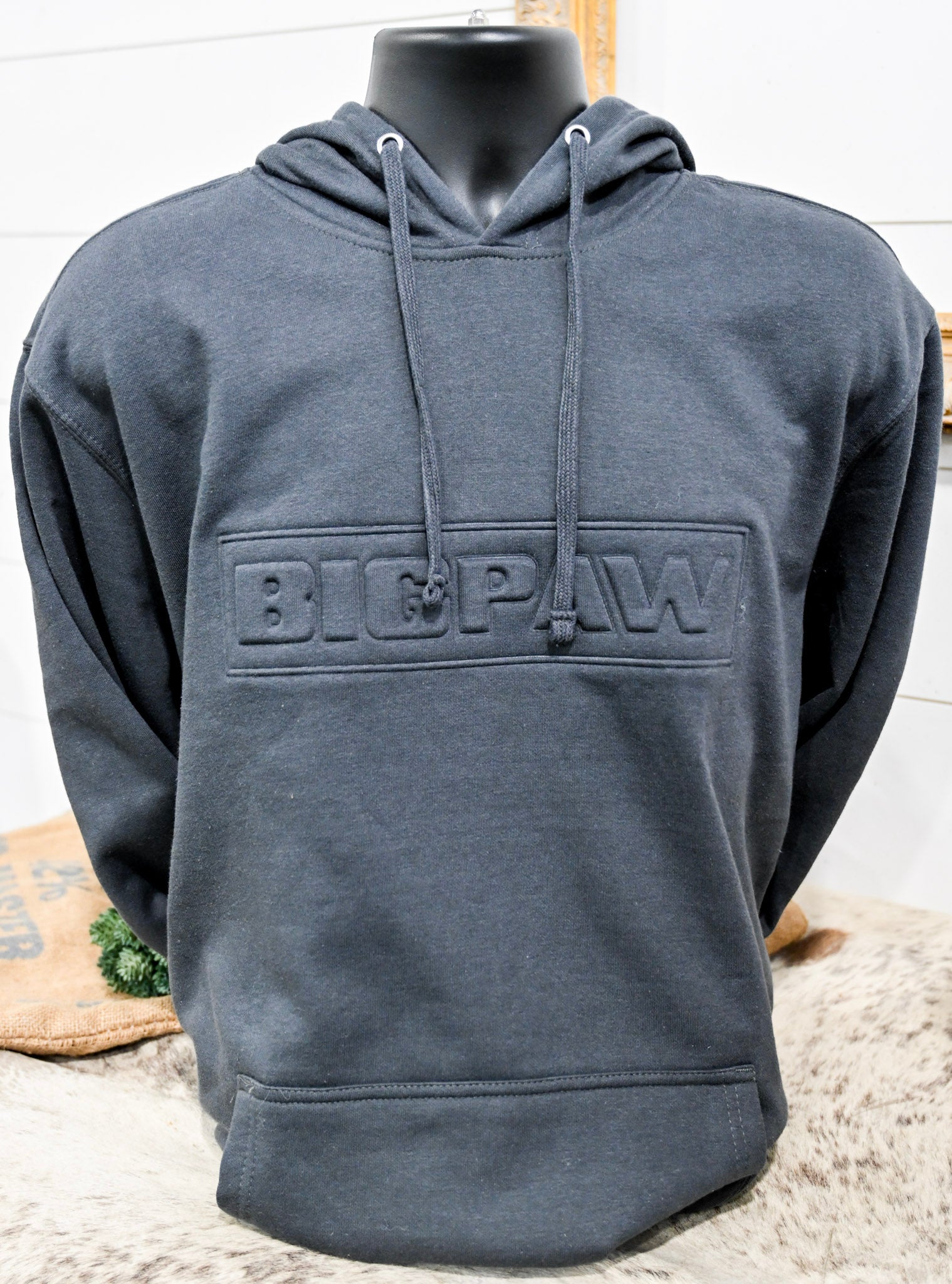 Big Paw Block Embossed Hoodie
