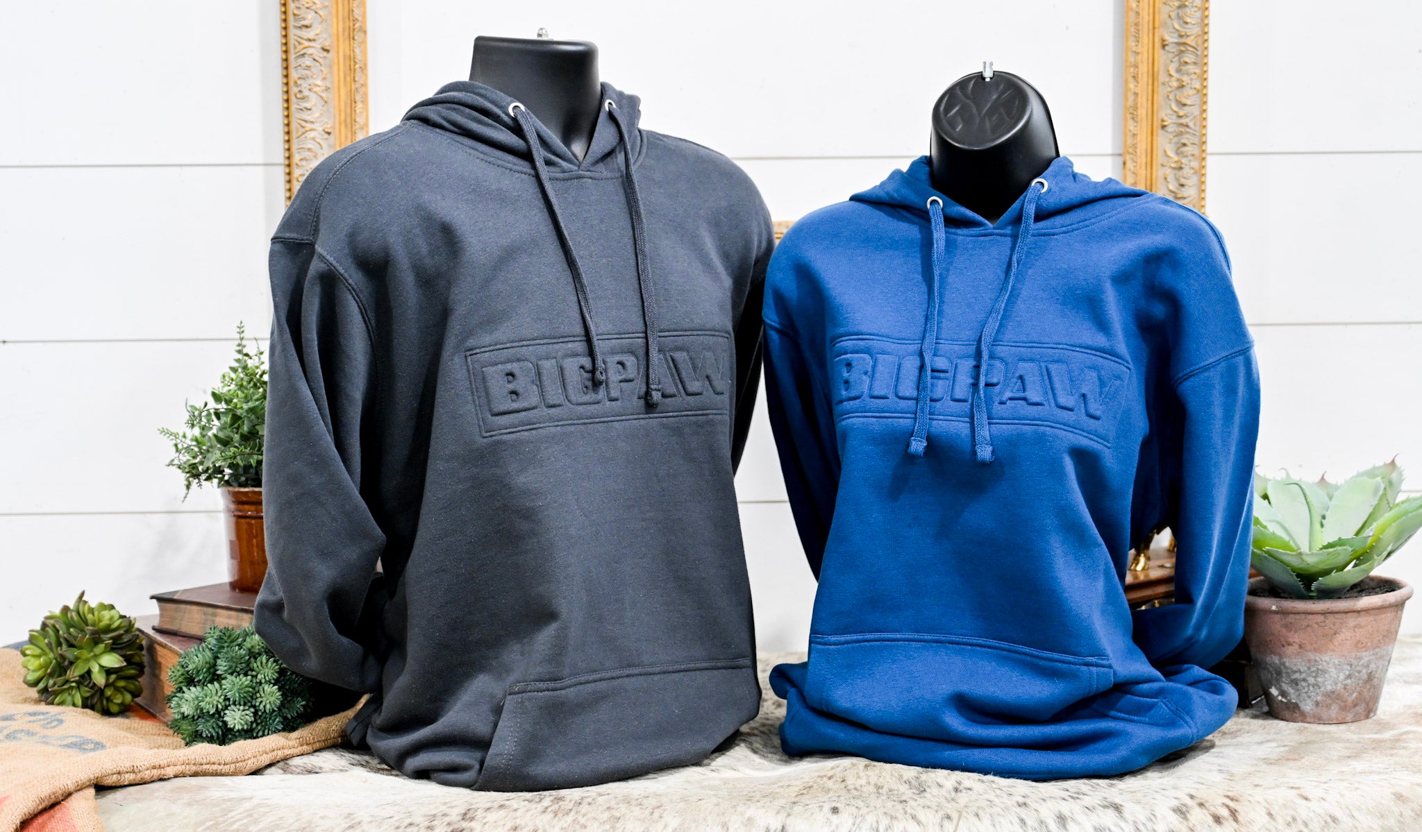 Big Paw Block Embossed Hoodie