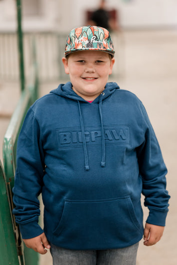 Big Paw Block Embossed Hoodie