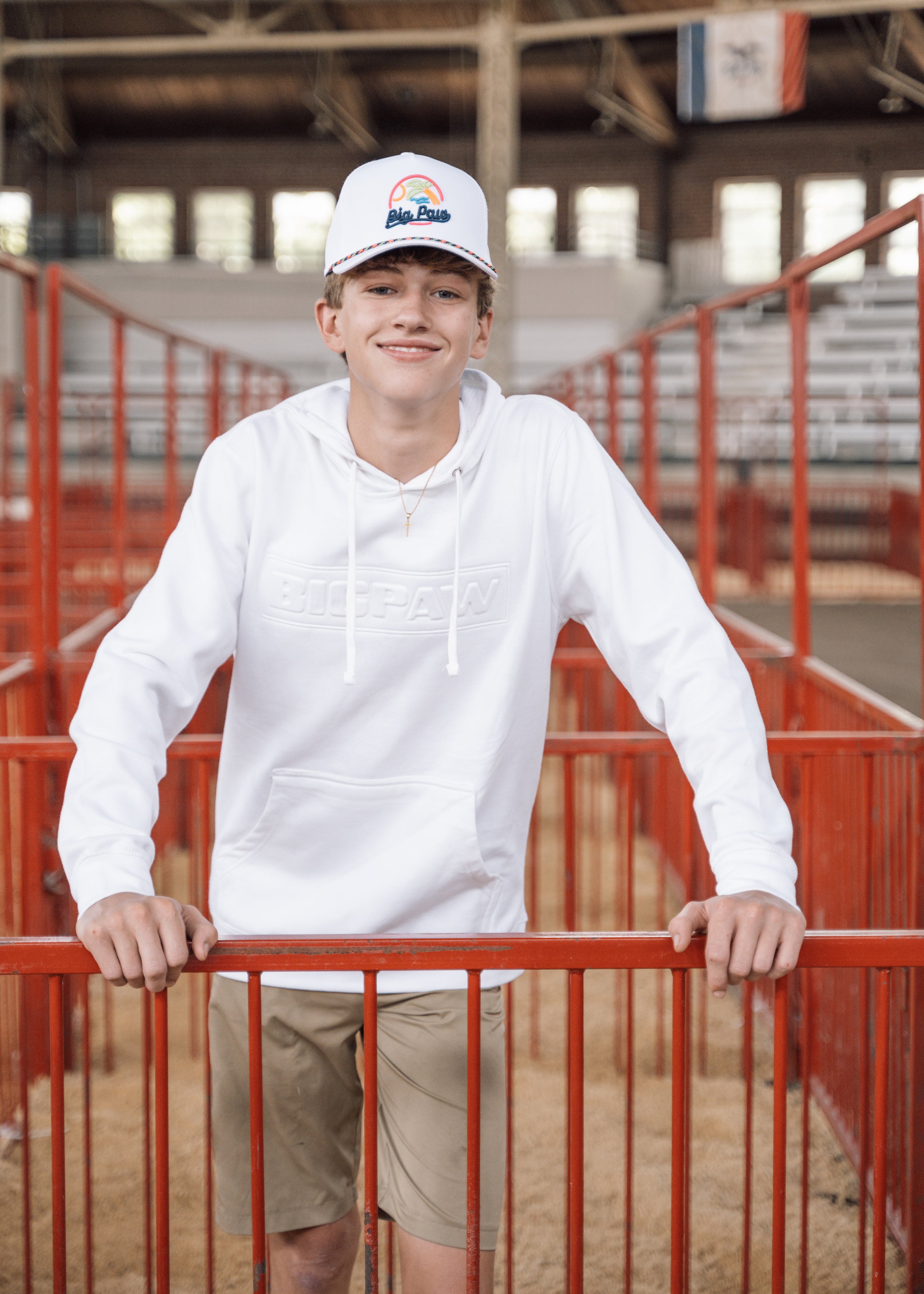 Big Paw Block Embossed Hoodie