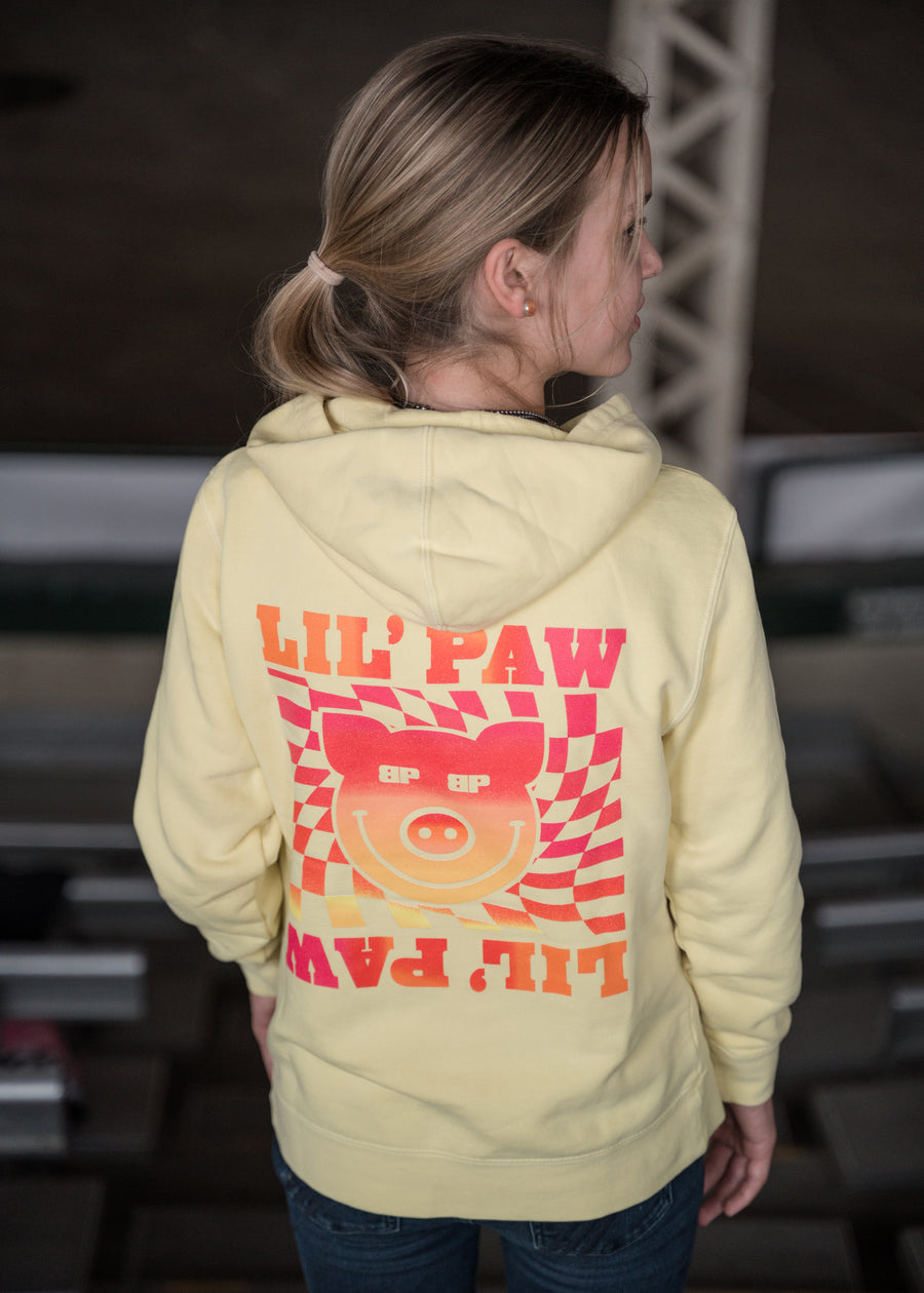 Lil Paw Checkered Smiley Pig Hoodie "YOUTH"