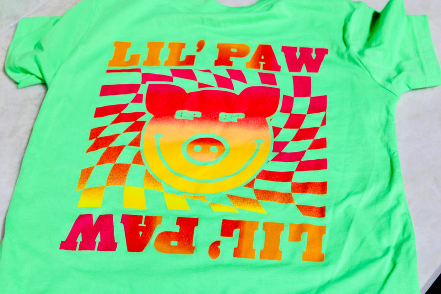 Lil Paw Checkered Smiley T-Shirt "YOUTH"