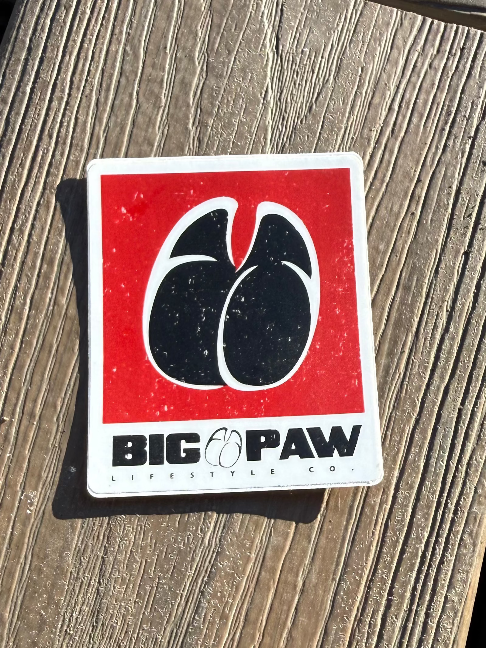 Big Paw Box Red Paw Sticker
