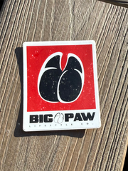 Big Paw Box Red Paw Sticker