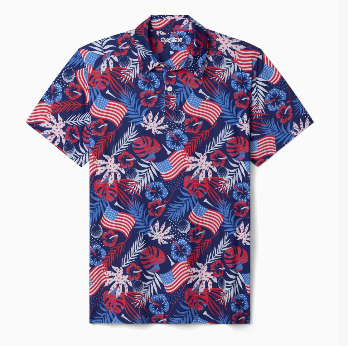 The Flags & Floral Golf Shirt