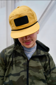 Big Paw Script Leather Large Patch Hat