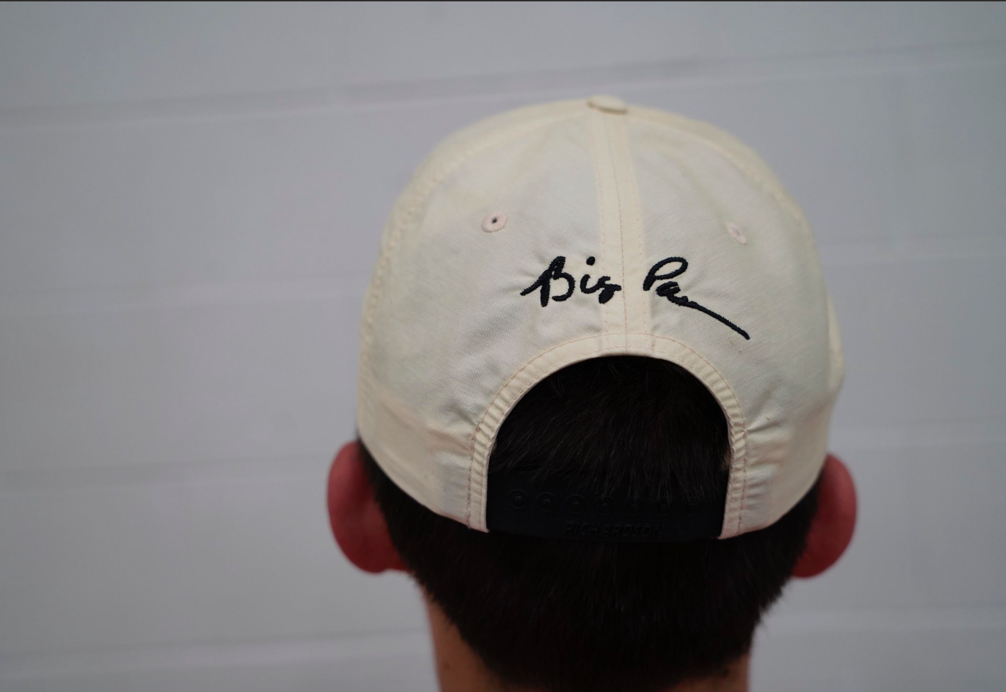 Big Paw Script Leather Large Patch Hat