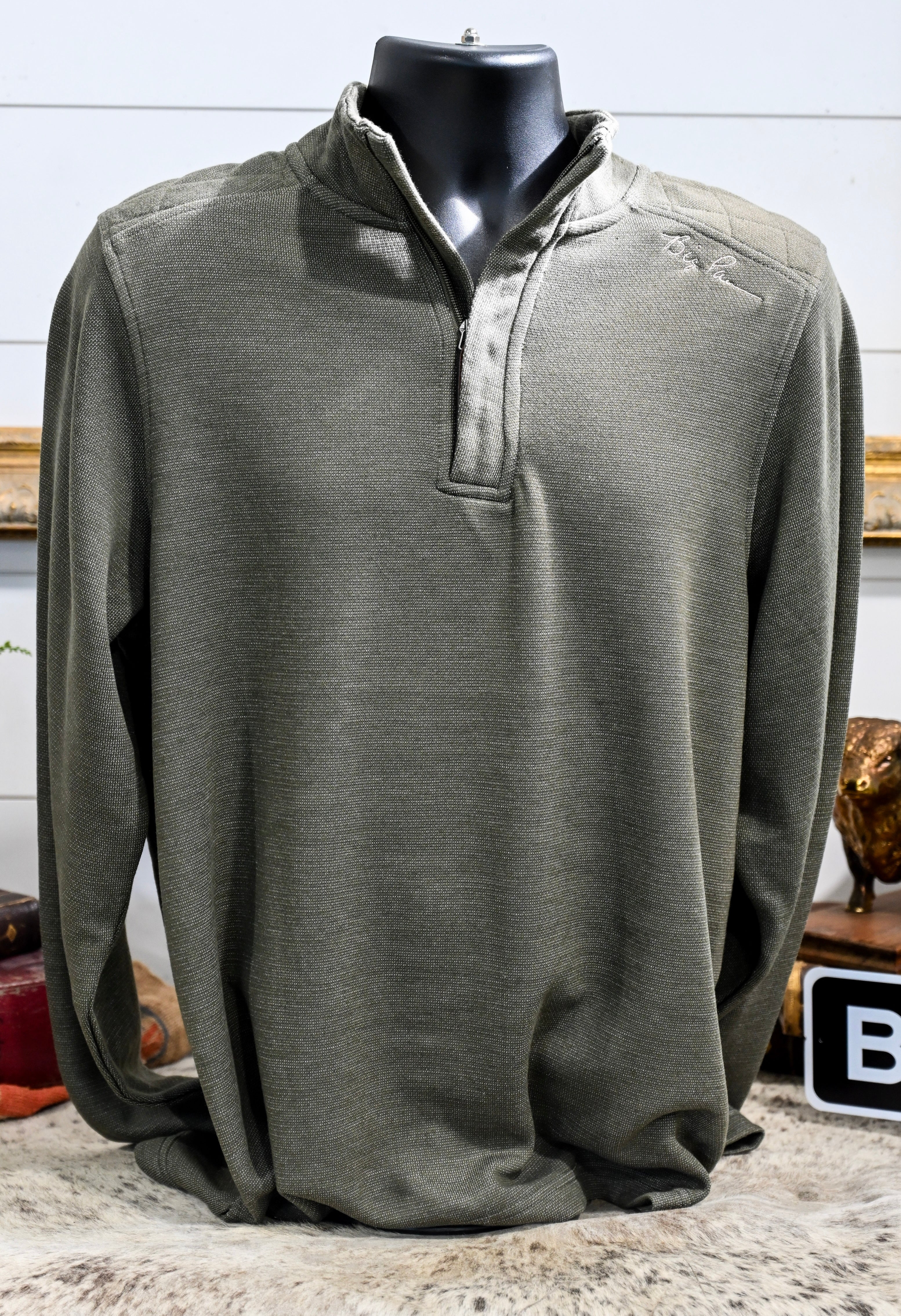 Shoreliner Leather Patch 1/4 Zip