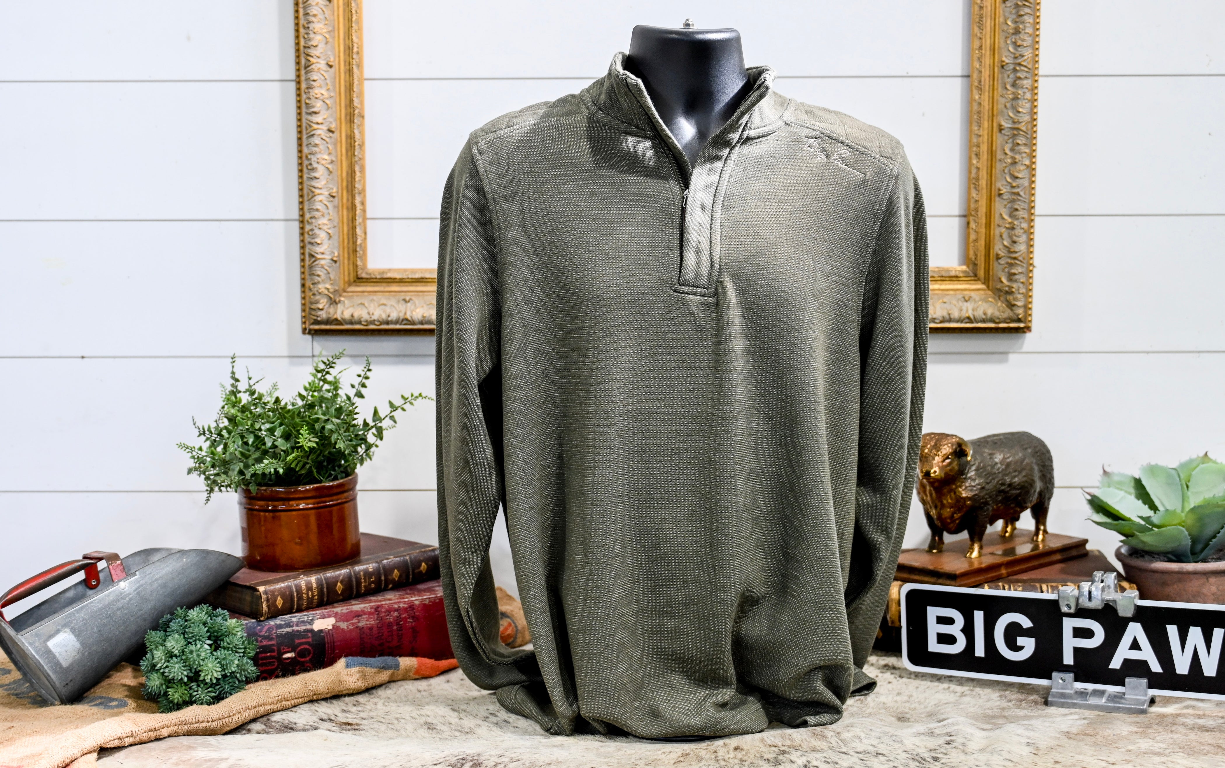 Shoreliner Leather Patch 1/4 Zip