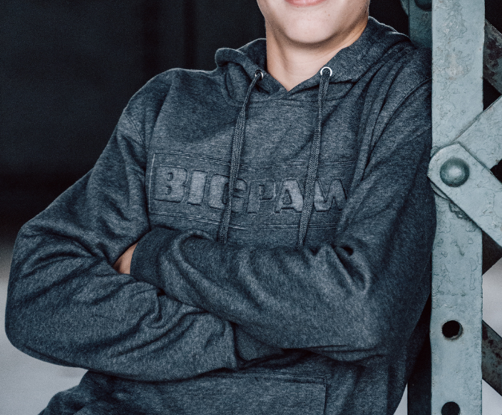 Big Paw Block Embossed Hoodie