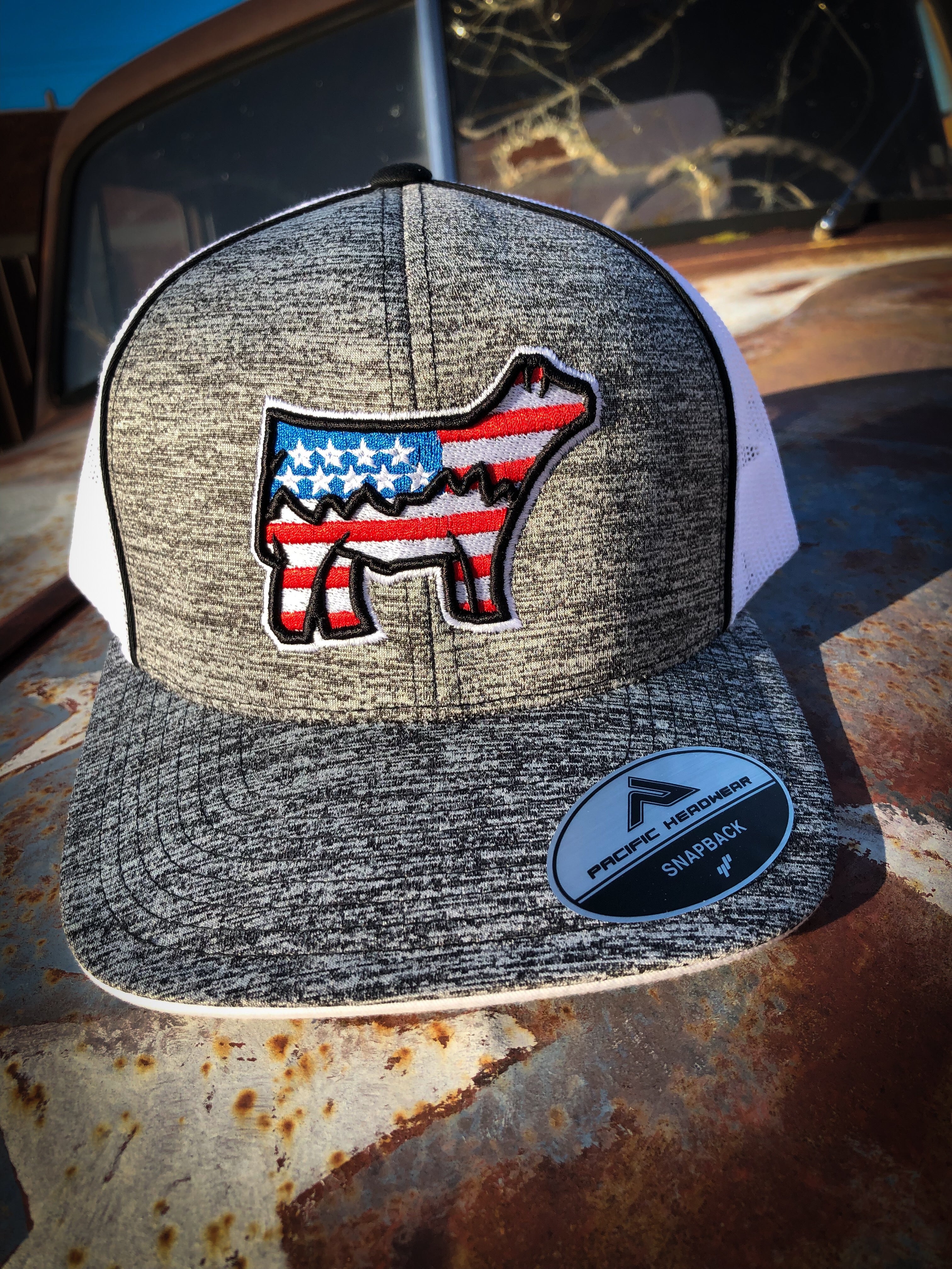 All-American Cattle Embroidered Hat
