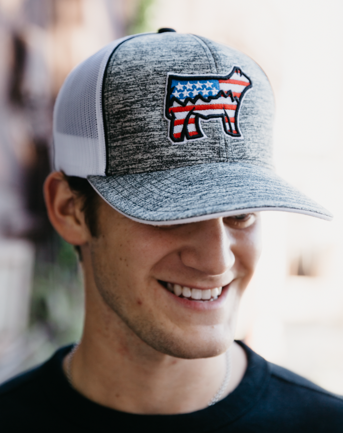 All-American Cattle Embroidered Hat