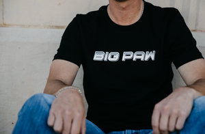 BIG PAW Shattered design, on a Black T-Shirt
